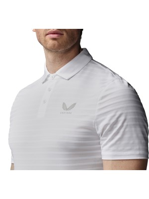 Castore Mens Pique Stripe Short Sleeve Polo Shirt