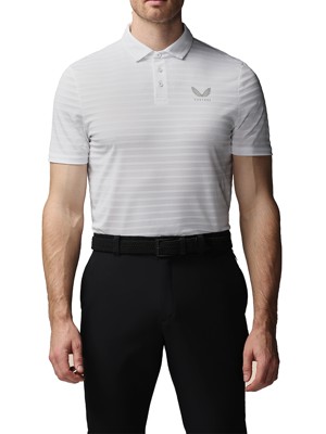 Castore Mens Pique Stripe Short Sleeve Polo Shirt