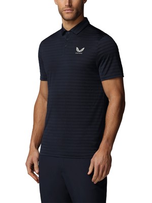 Castore Mens Pique Stripe Short Sleeve Polo Shirt
