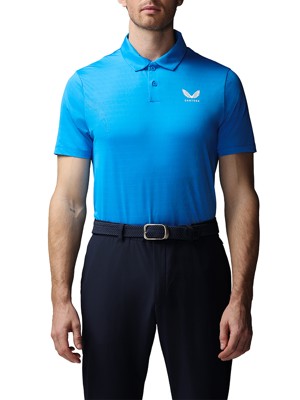 Castore Mens Striped Short Sleeve Golf Polo Shirt