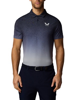 Castore Mens Golf Map Printed Short Sleeve Polo Shirt