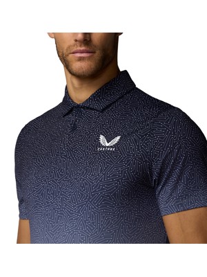 Castore Mens Golf Map Printed Short Sleeve Polo Shirt