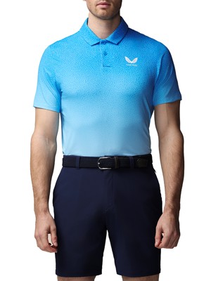 Castore Mens Golf Map Printed Short Sleeve Polo Shirt