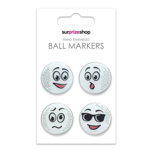 Hand Enamaled Golf Ball Marker Set