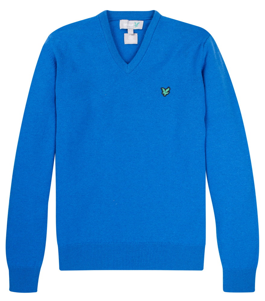 Lyle and Scott Mens Club Lambswool V-Neck Sweater - Golfonline