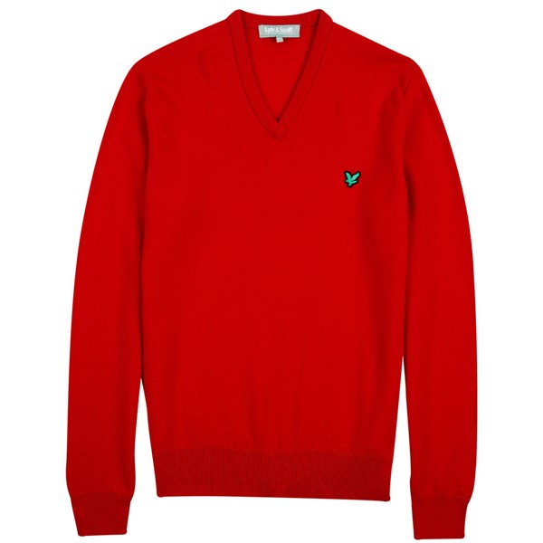 Lyle and Scott Mens Club Lambswool V-Neck Sweater - Golfonline