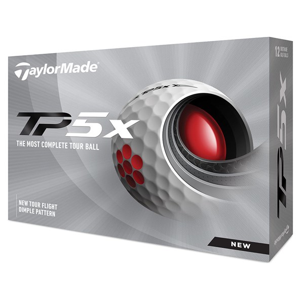 Logo Overrun - TaylorMade TP5x Golf Balls (12 Balls)