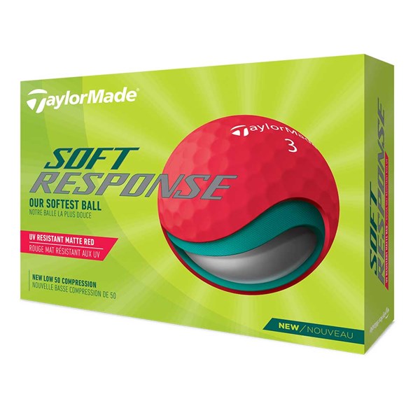 Taylormade Soft Response Matte Red Golf Balls (12 Balls) 2022