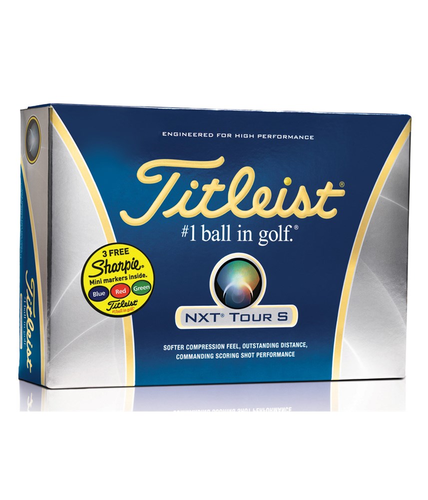 Titleist NXT Tour S Golf Balls With 3 Free Sharpies