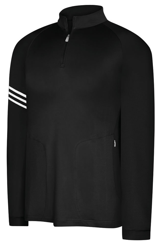 Adidas Mens Climalite Warm 3 Stripes Half Zip Mock Pullover