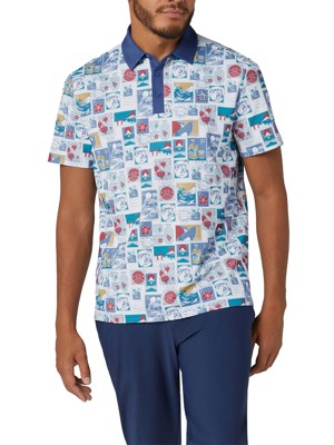 Original Penguin Mens Pete's Stamp Roadmap Polo Shirt - SALE