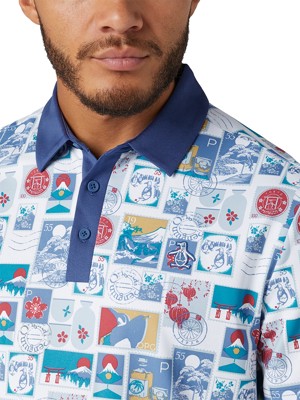 Original Penguin Mens Pete's Stamp Roadmap Polo Shirt - SALE