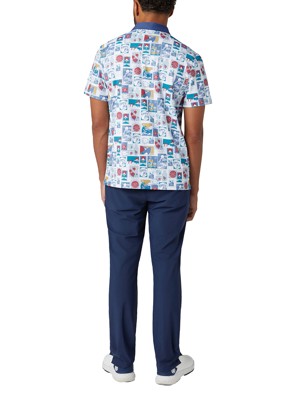 Original Penguin Mens Pete's Stamp Roadmap Polo Shirt - SALE