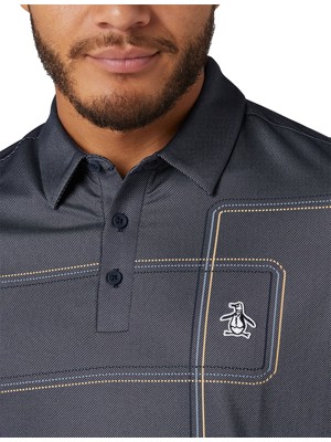 Original Penguin Mens Snow Tracks All Over Print Polo Shirt - SALE