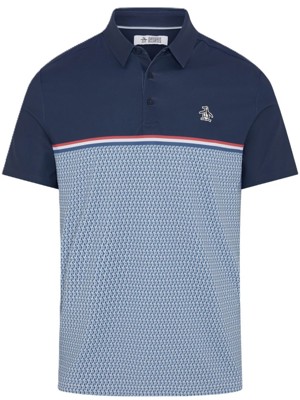 Original Penguin Mens Colour Block P Print Polo Shirt - SALE
