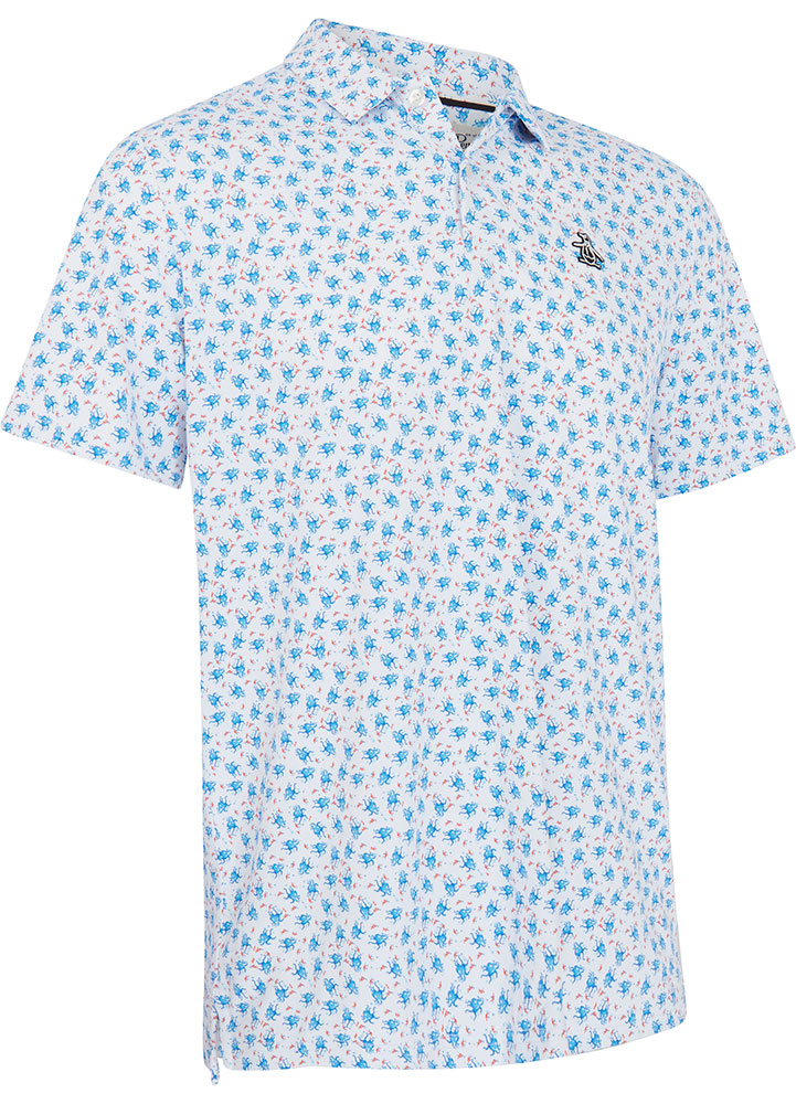 Original Penguin Mens Micro Octopus Print Polo Shirt - Golfonline