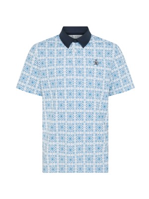 Original Penguin Mens Cocktail Windowpane Polo Shirt