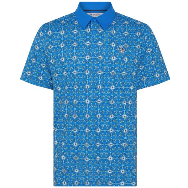 Original Penguin Mens Cocktail Windowpane Polo Shirt