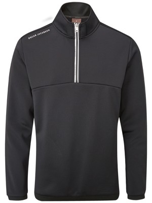 Oscar Jacobson Mens Longton Zip Neck Fleece