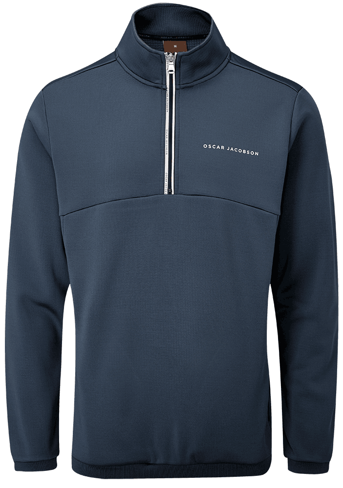 Oscar Jacobson Mens Longton Tour Zip Neck Fleece
