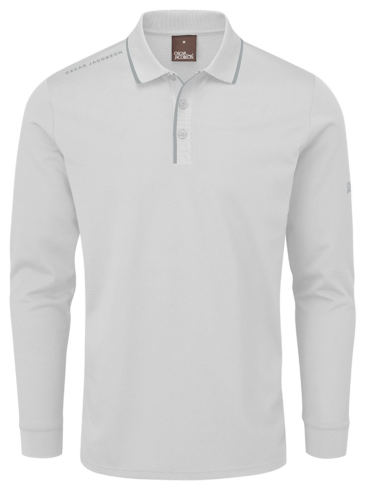Oscar Jacobson Mens Sheldon Long Sleeve Polo Shirt - Golfonline