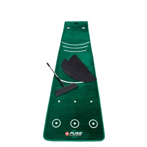 Pure2improve Dual Grain Putting Mat with Broom