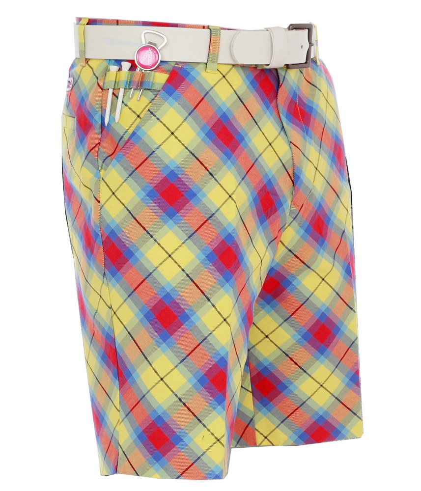 Royal and Awesome Plaid Awesome Golf Shorts | GolfOnline