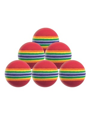 Foam Multi Coloured Practice Balls (6 Balls)