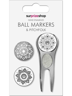 Ball Marker and Pitchfork Set