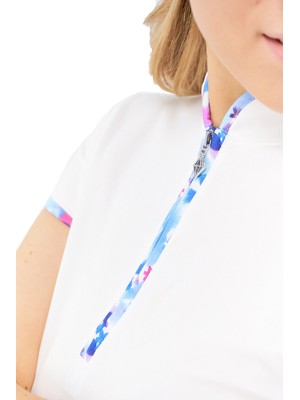 Pure Golf Bliss Cap Sleeve Polo - Watercolour Daydream