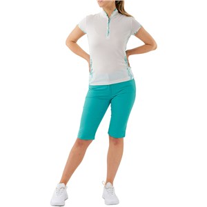 Pure Golf Ladies Bliss Sleeveless Polo Shirt - Aquamarine Lake