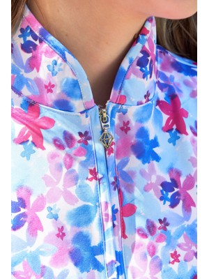 Pure Golf Rise Sleeveless Polo - Watercolour Daydream