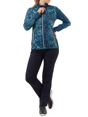 Pure Golf Ladies Auttie Winterweight Jacket - Tourmaline Leopard