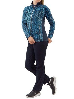 Pure Golf Ladies Auttie Winterweight Jacket - Tourmaline Leopard