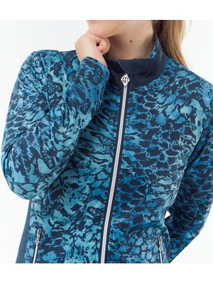 Pure Golf Ladies Auttie Winterweight Jacket - Tourmaline Leopard