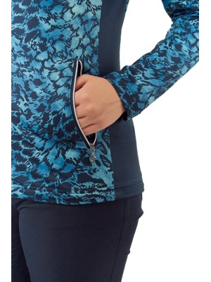 Pure Golf Ladies Auttie Winterweight Jacket - Tourmaline Leopard