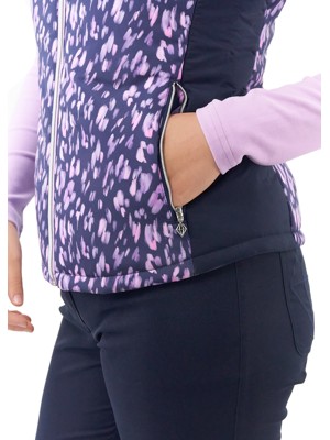 Pure Golf Ladies Annona Patterned Gilet - Lavender Flurry