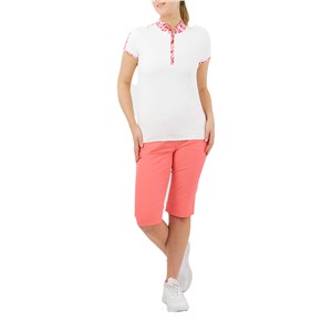 Pure Golf Ladies Brooke Cap Sleeve Polo Shirt -  Petal Polka