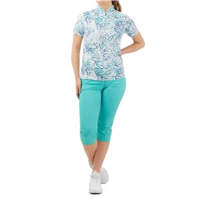 Pure Golf Ladies Ellen Short Sleeve Polo Shirt - Fierce Fusion