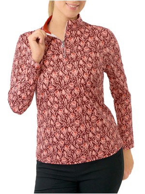 Pure Golf Ladies Arusha Long Sleeve Quarter Zip Pullover - Perennial Fields