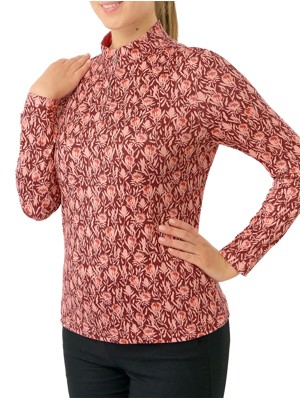 Pure Golf Ladies Arusha Long Sleeve Quarter Zip Pullover - Perennial Fields