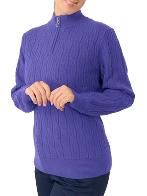 Pure Golf Ladies Margot Quarter Zip Lined Jumper