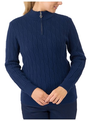 Pure Golf Ladies Margot Quarter Zip Lined Jumper