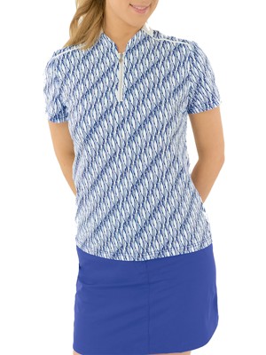 Pure Golf Ladies Felicity Short Sleeve Polo Shirt - Tidal Wash