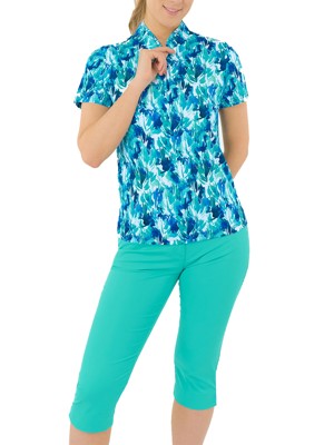 Pure Golf Ladies Ellen Short Sleeve Polo Shirt - Water Lily