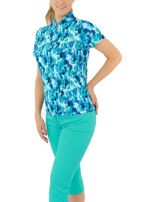 Pure Golf Ladies Ellen Short Sleeve Polo Shirt - Water Lily