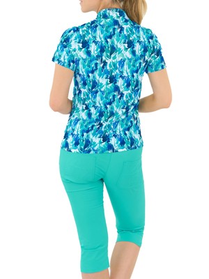 Pure Golf Ladies Ellen Short Sleeve Polo Shirt - Water Lily