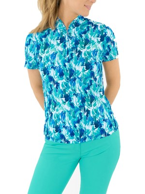 Pure Golf Ladies Ellen Short Sleeve Polo Shirt - Water Lily
