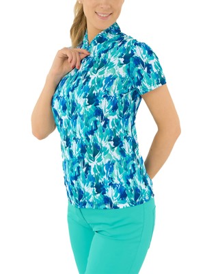 Pure Golf Ladies Ellen Short Sleeve Polo Shirt - Water Lily