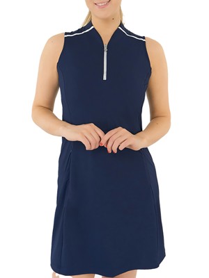 Pure Golf Ladies Julia Sleeveless Golf Dress - Navy
